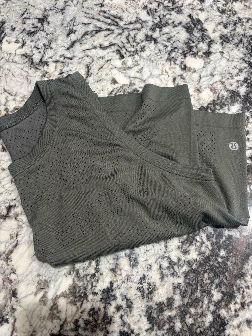 Lululemon Olive Green Perforated Tank